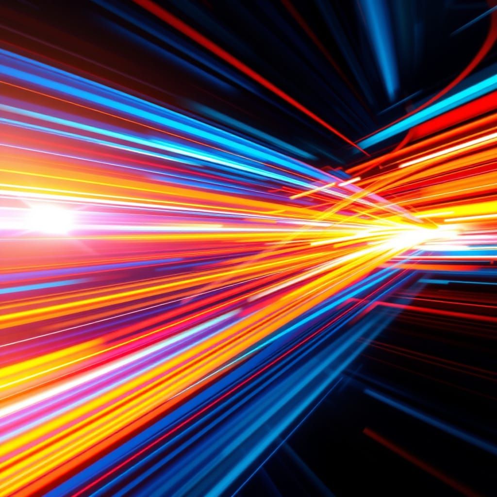 Abstract Speed and Motion in Vibrant Digital Art