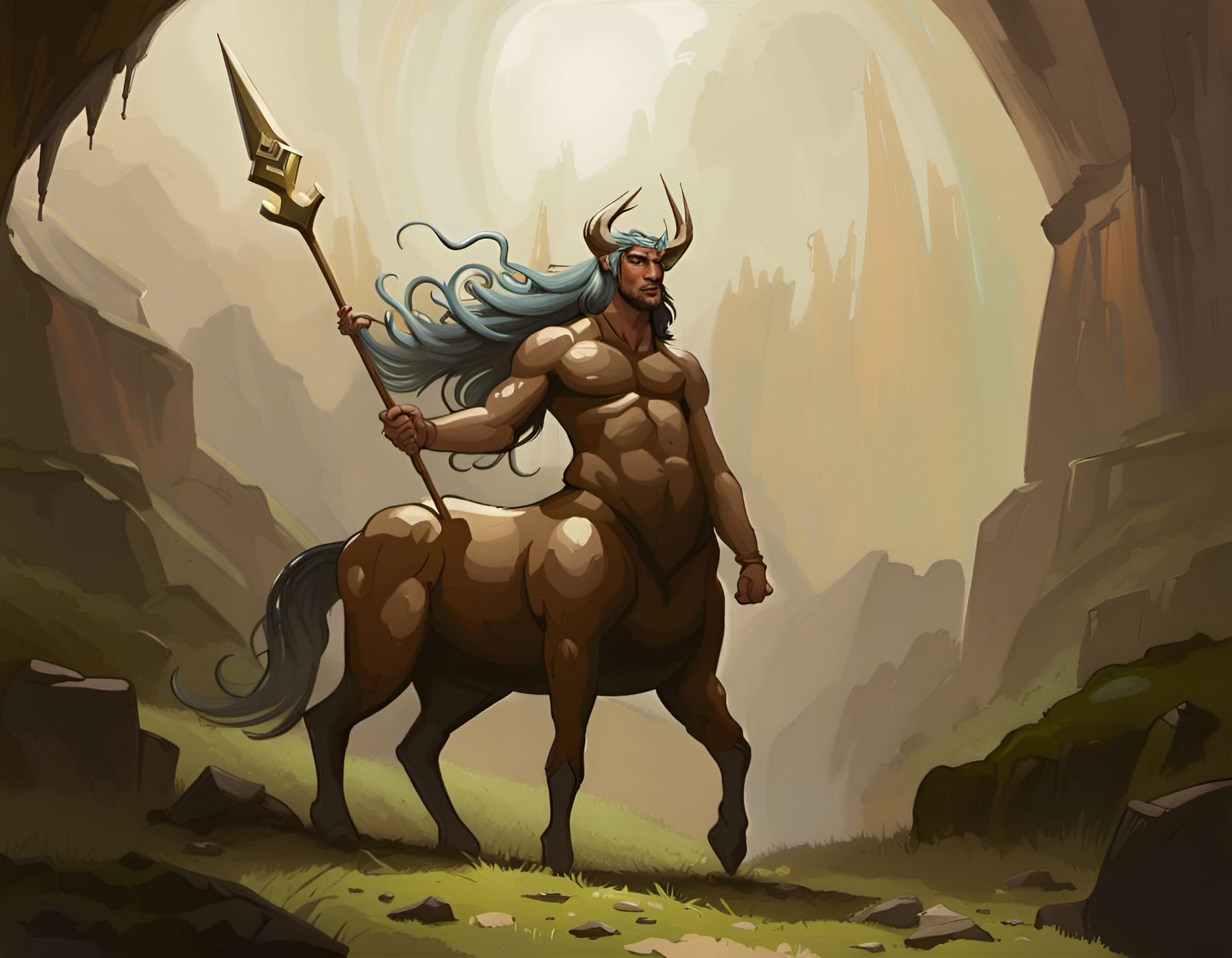 Mythical Centaur in Magic Card Art Style