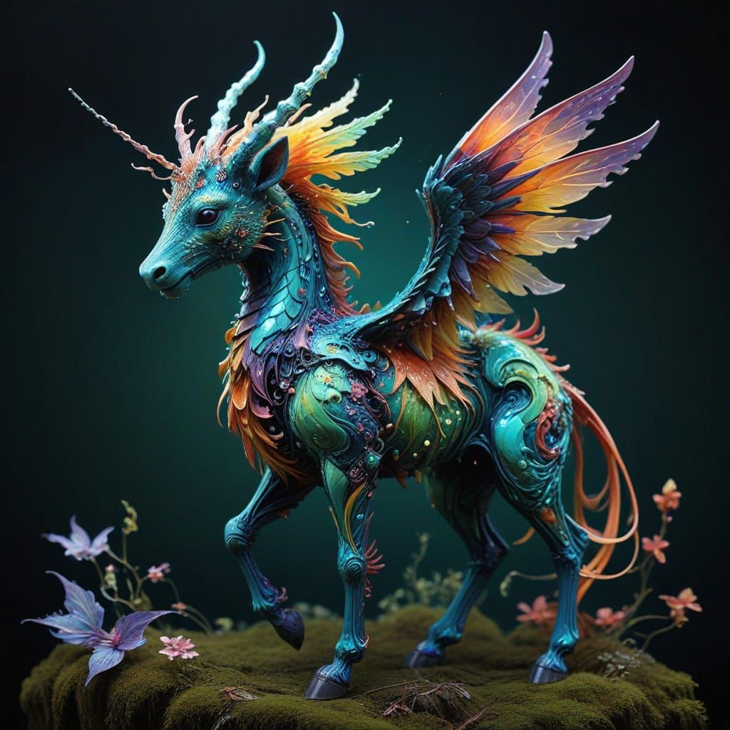 🥇colorful fantasy creature