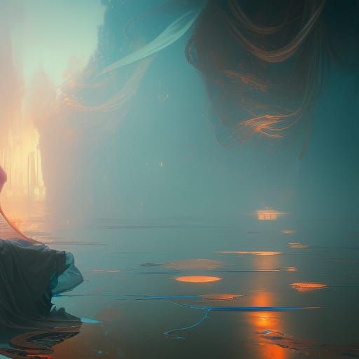 Surreal Dreamscape Concept Art in Triadic Colors