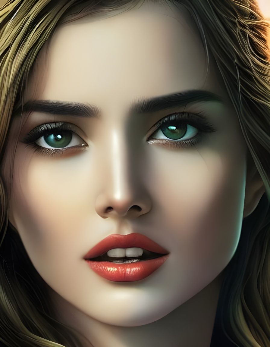 Ana de Armas Portrait in Comic Book Art Style