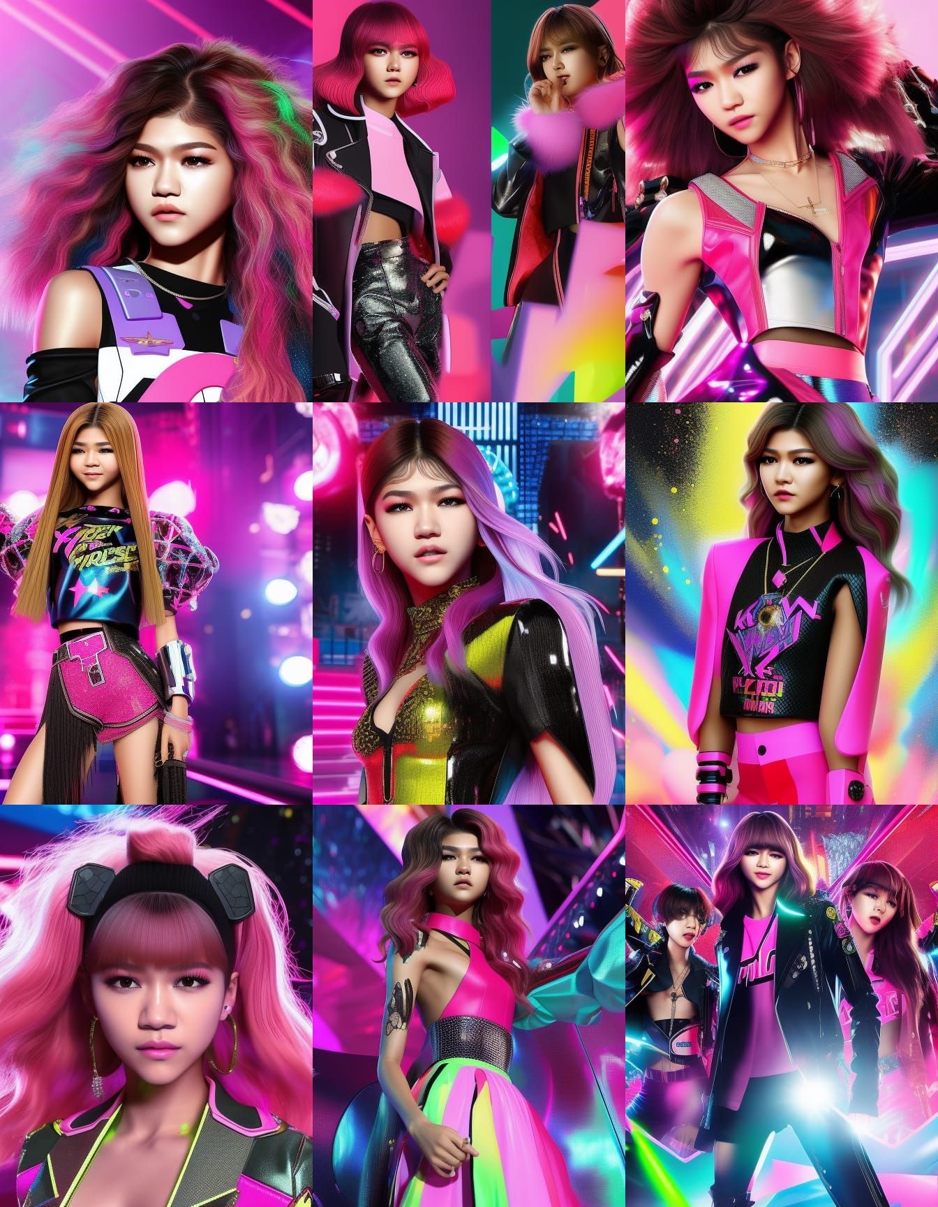Zendaya as Black Pink K-Pop Star