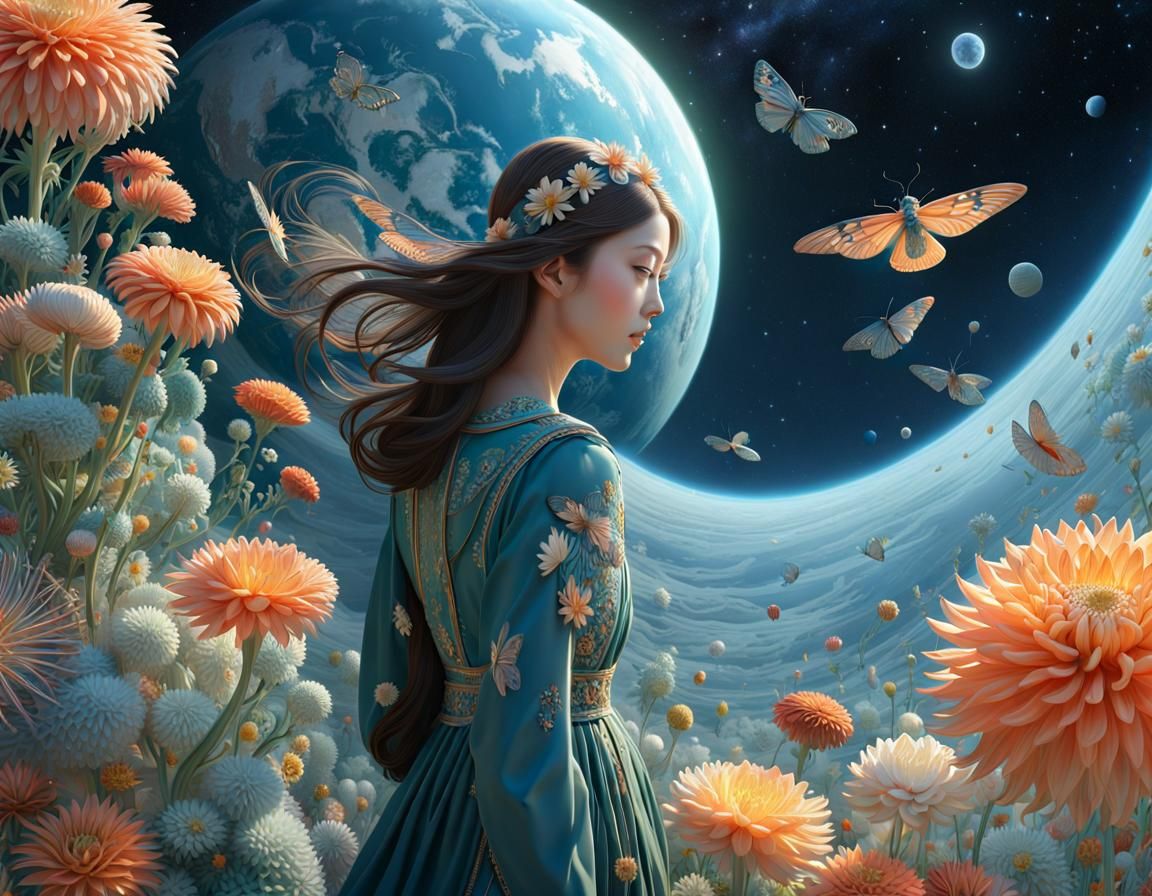 Fairytale Life Without Gravity: Intricate Digital Art