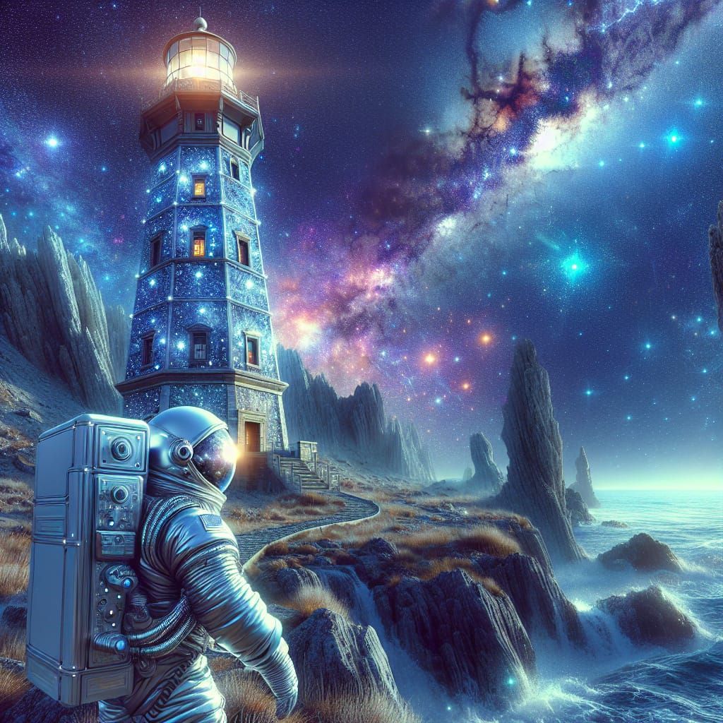 Crystalized Astronaut Lighthouse