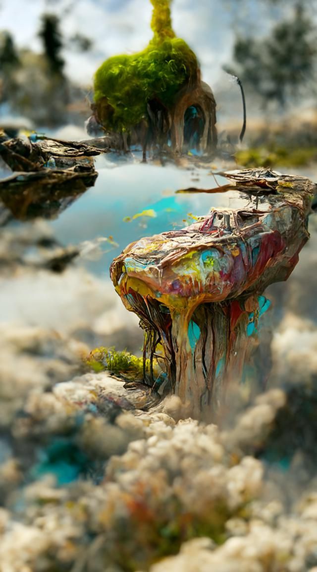 Surreal Landscape Evokes Floating Thoughts