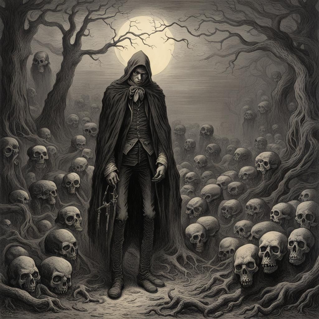 Emo Horror Image in Doré and Rutkowski Style