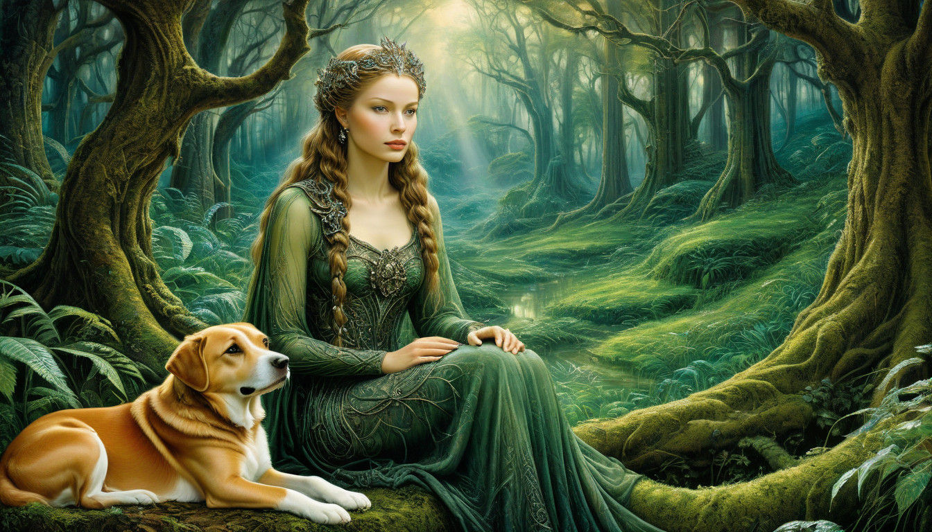 Enchanted Forest Maid in Earthy Tone