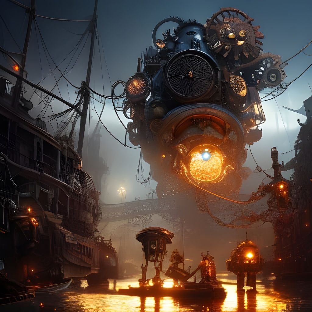 Steampunk Anglerfish in Eldritch Coral Reef