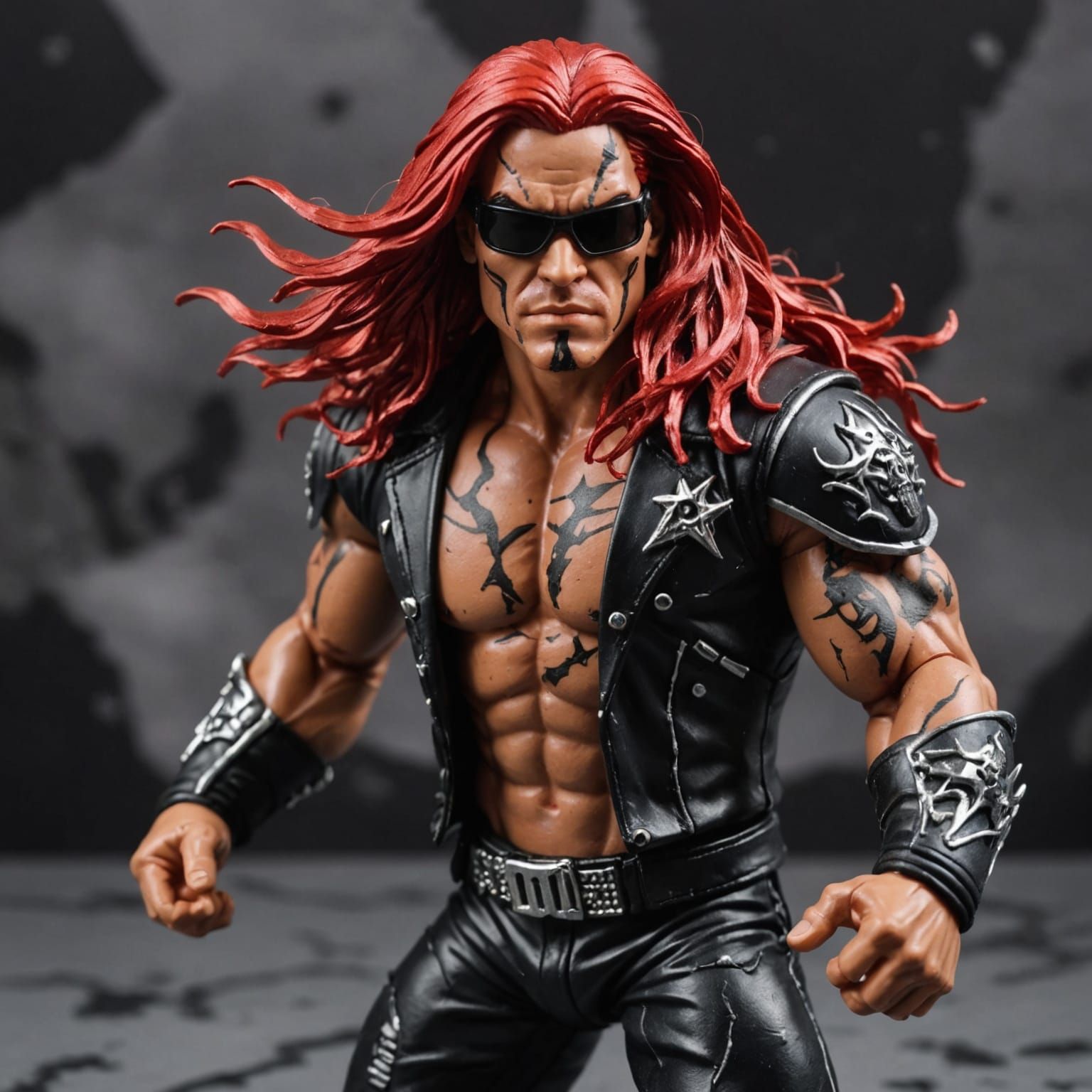 Dark Wrestler Emerges from Shattered Packaging