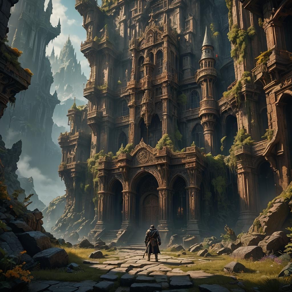Detailed Matte Painting of a Hale Man