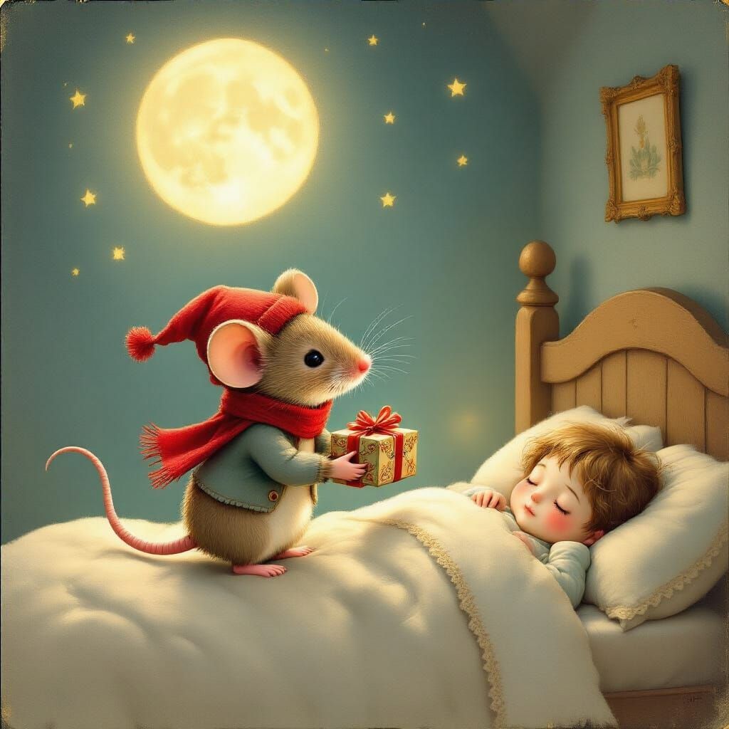 Mouse's Christmas Eve Gift Delivery: Pastel Fantasy