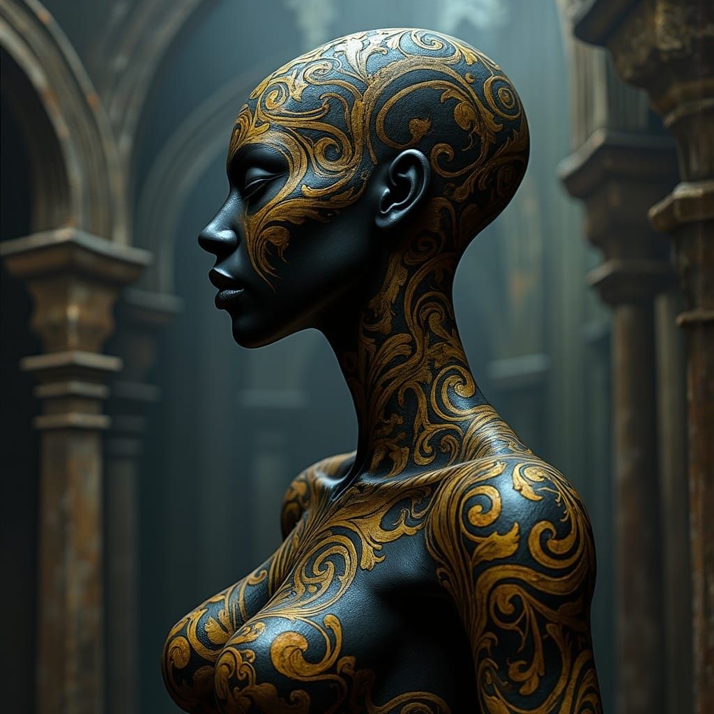 Regal Mystic Exudes Secrecy and Refinement in Gothic Portrai...