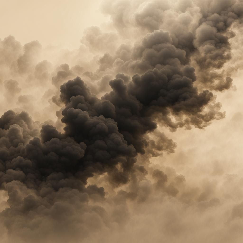 Sandy smoke bomb cloud