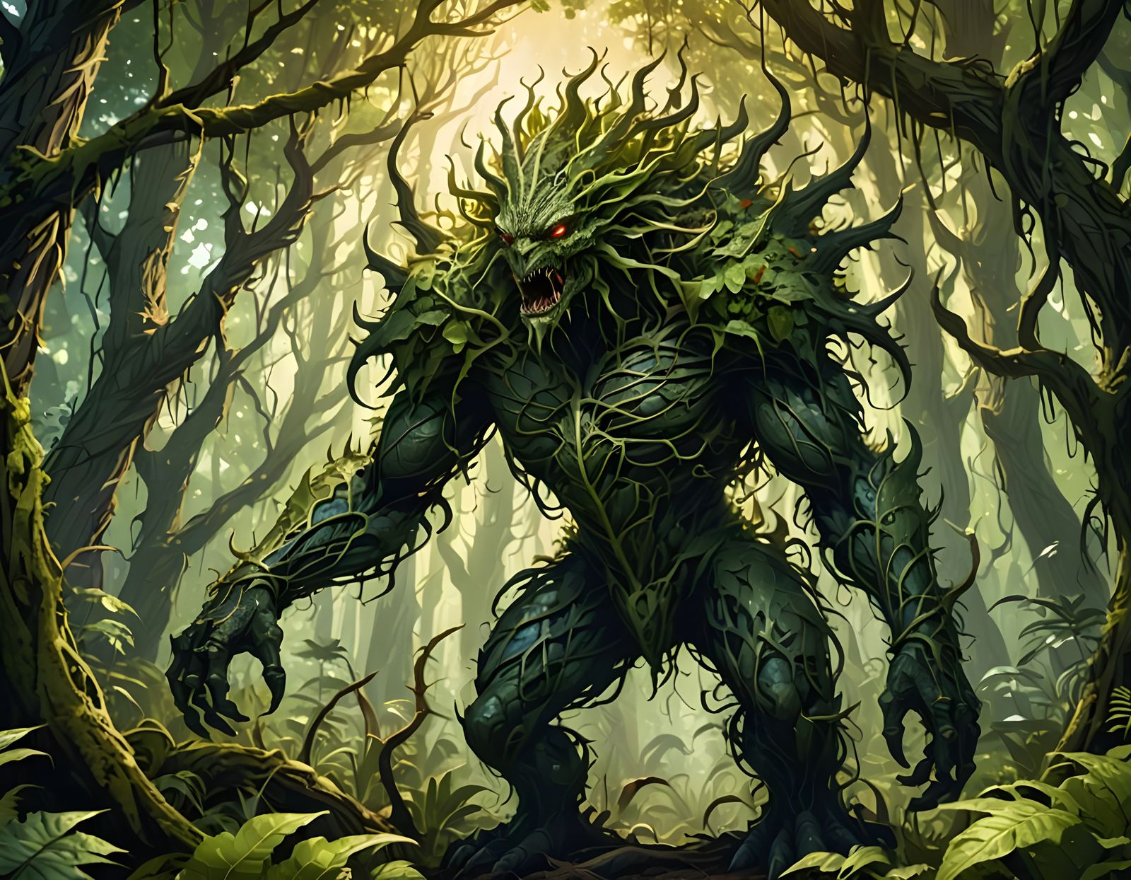 Colossal Plant Beast Towers Over Temperate Forest