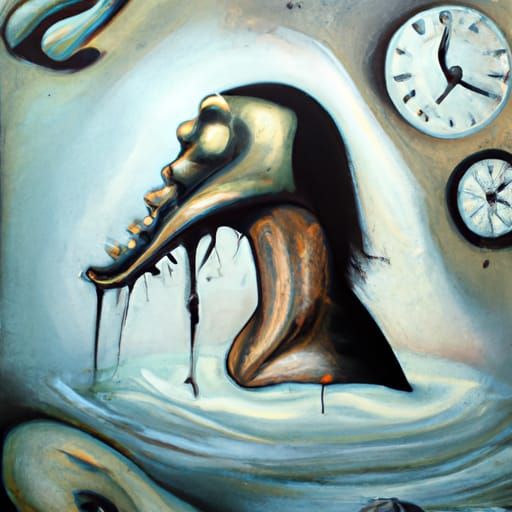 Surreal Melting Forms in Dali Style