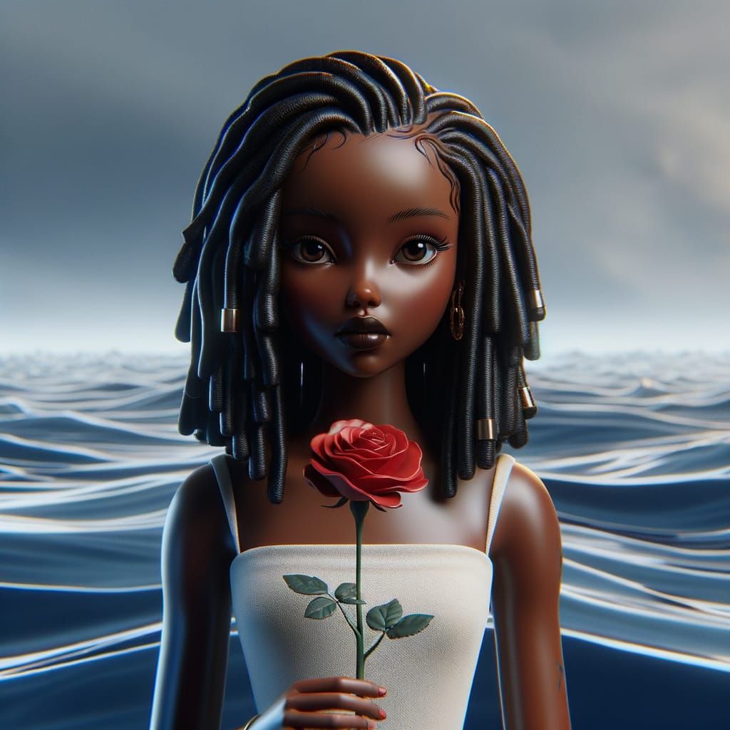 Petite Brown Skinned Goddess Adorns 19th Century Concept Art