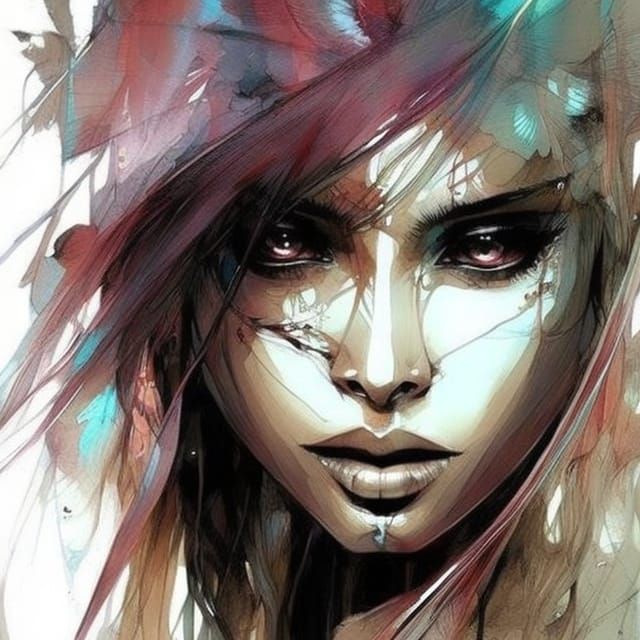 Beautiful Indian Girl: Detailed Portrait Drawing