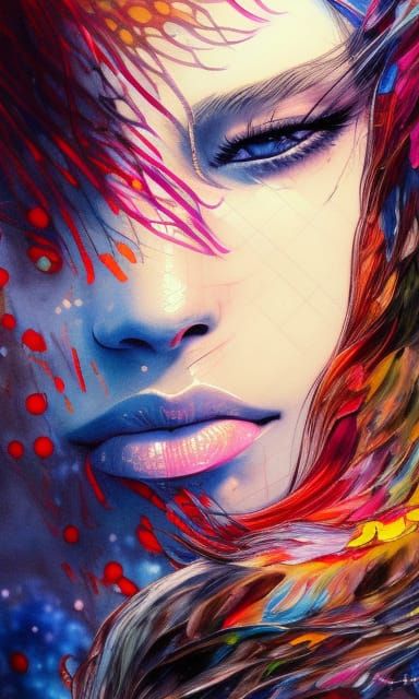 Winter's Embrace: An Ink Painting Masterpiece