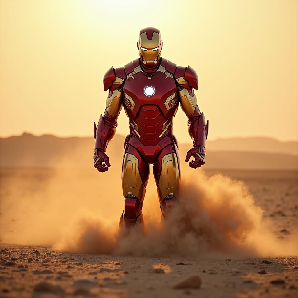 Iron Man's Subterranean Escape: A Cinematic Still