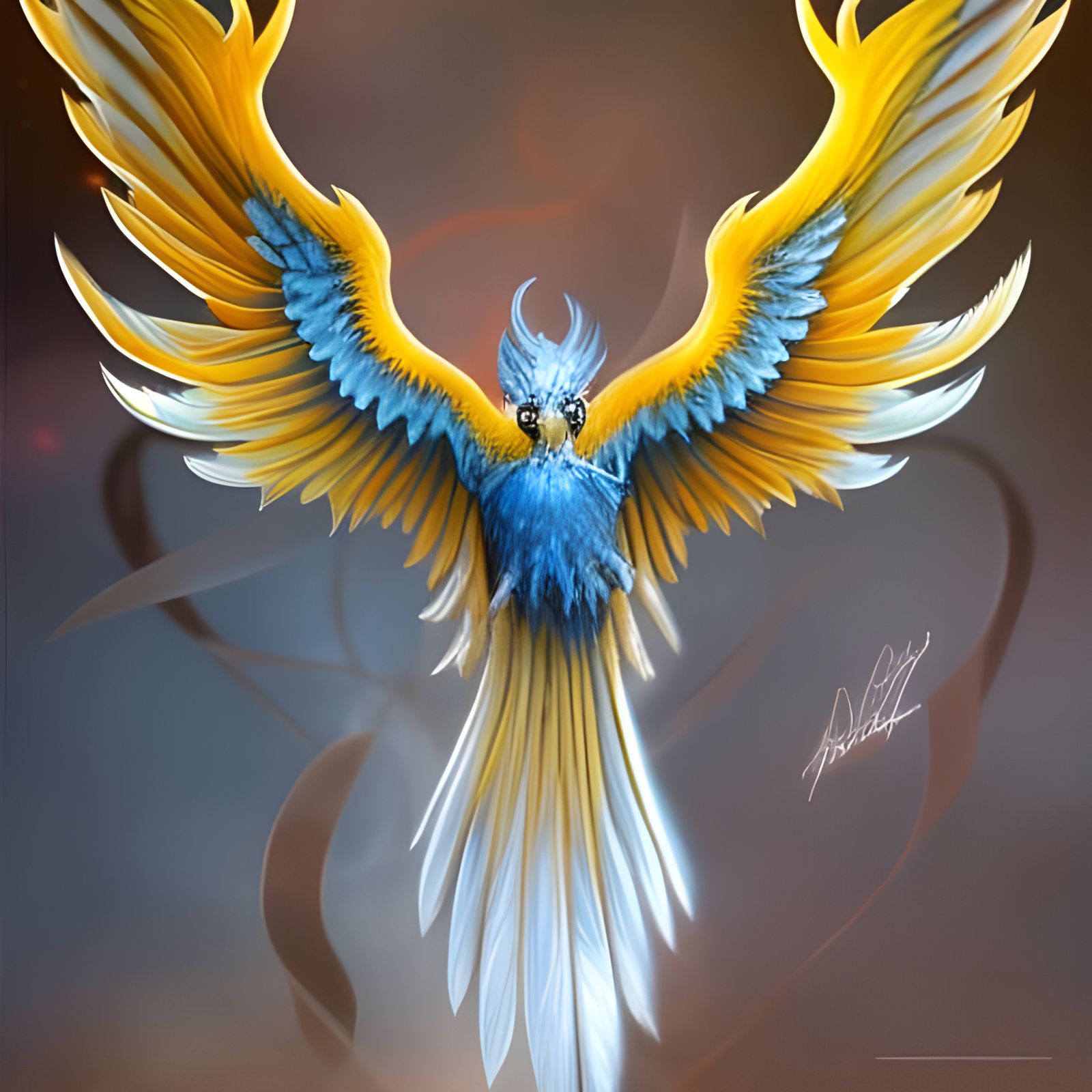 Spectacular Phoenix of Fire and Ice in Macro