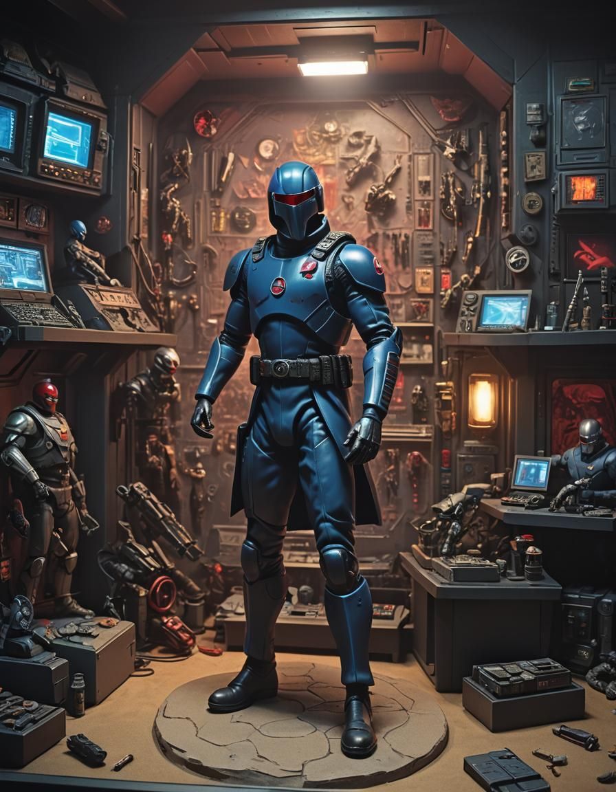 Epic Cobra Commander Diorama in Command Center
