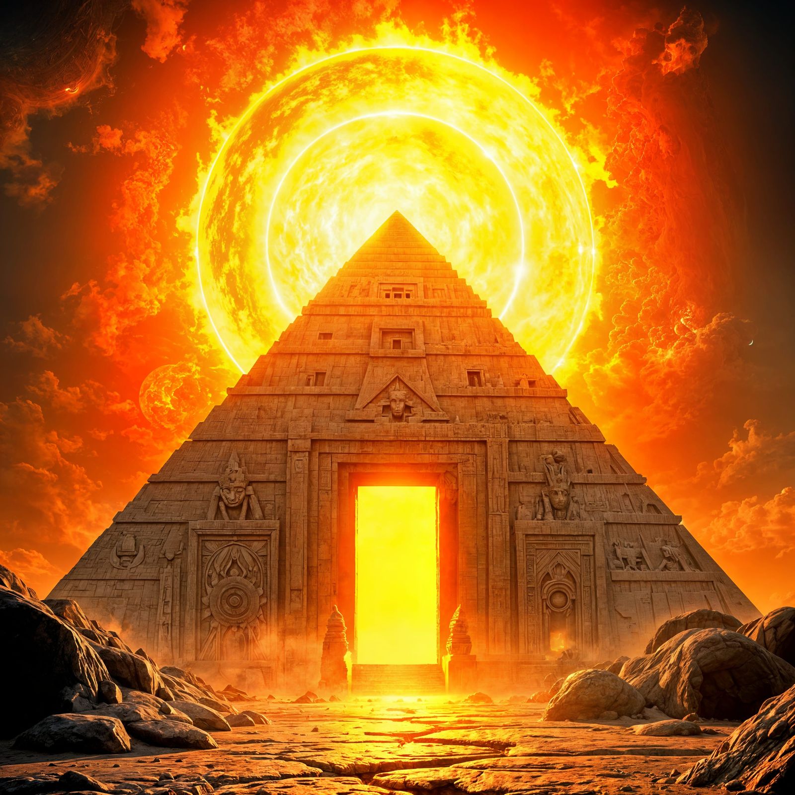 Amun-Ra and Ishtar in Burning Sun Temple