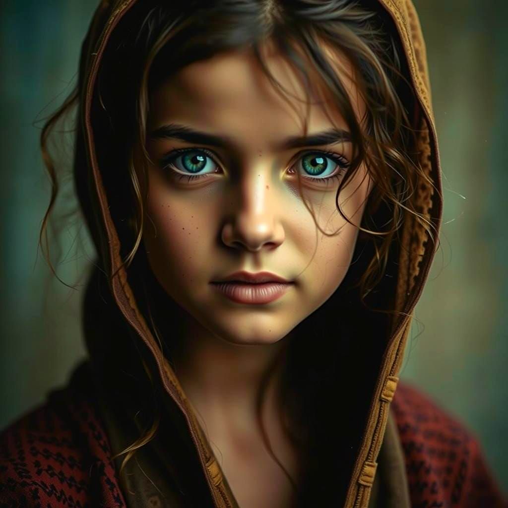 Enigmatic Portrait in Deep Chiaroscuro