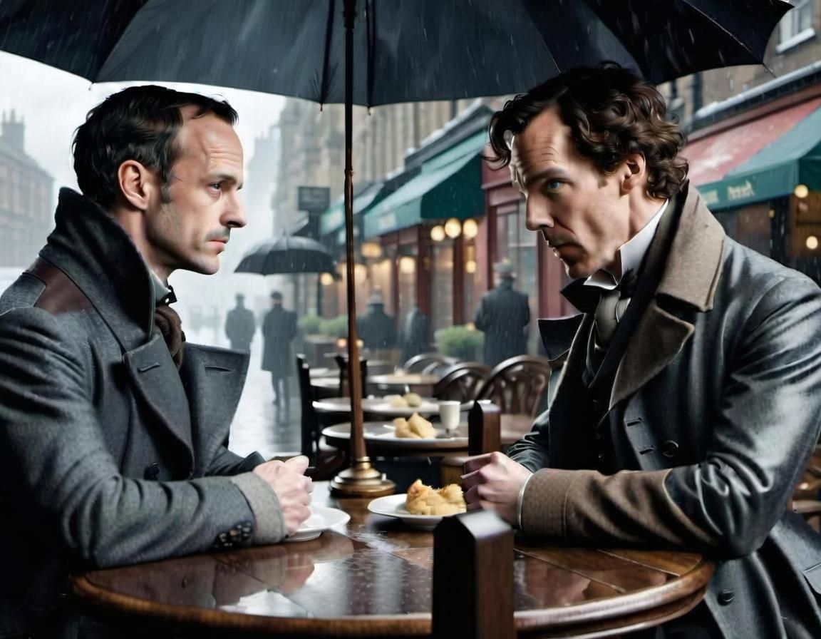 Photorealistic Portrait of Jonny Lee Miller in Restaurant