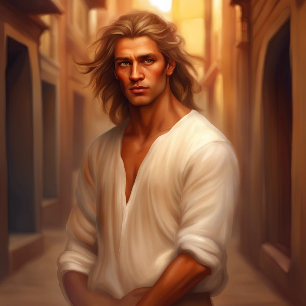 Handsome Macedonian Man in Golden Hour Lighting