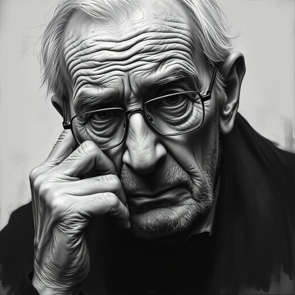 Weathered Wisdom: A Haunting Portrait of Age and Experience