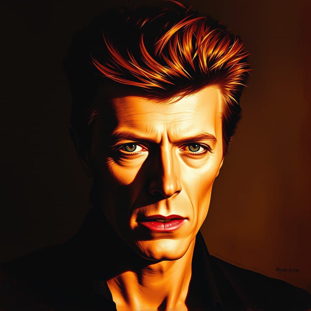 David Bowie in Moody Baroque Light and Shadow