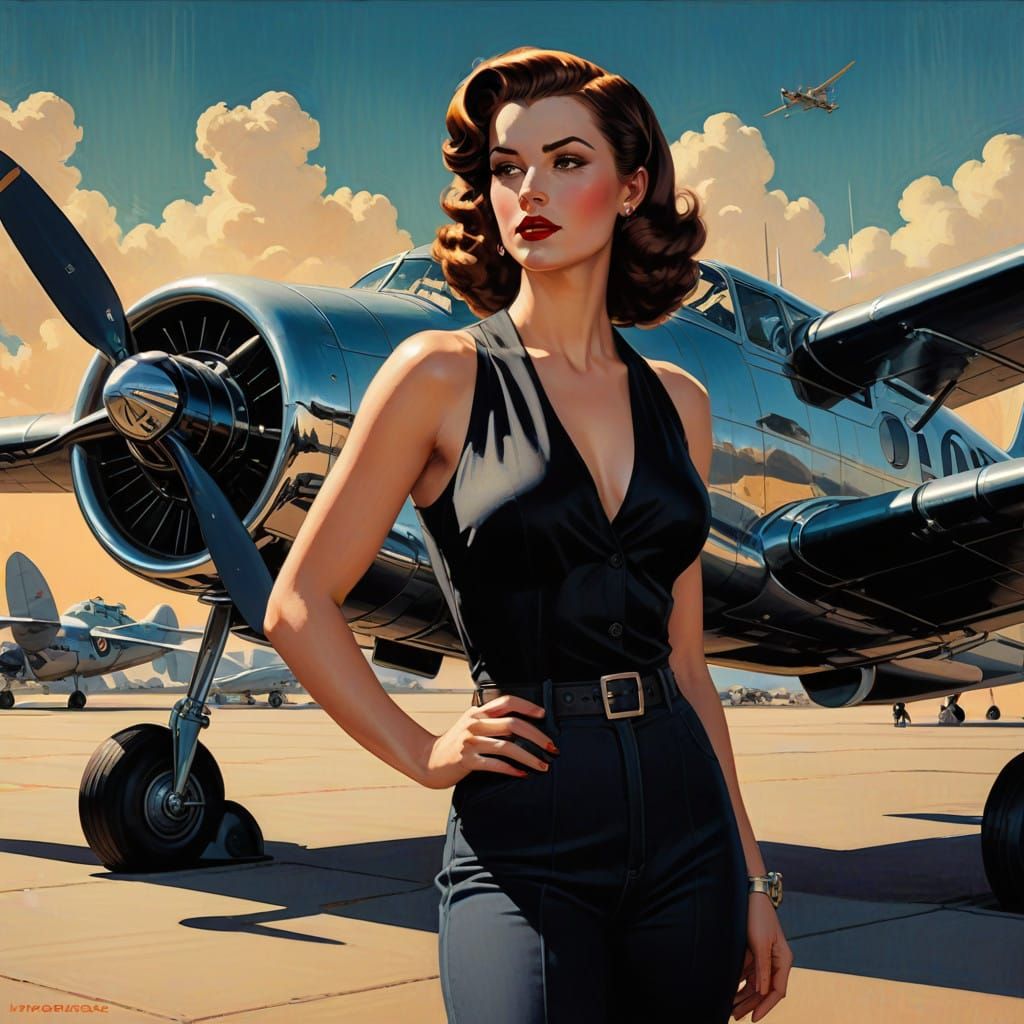 Pin-Up Inspired Irish Beauty Steals the Show in Vintage Airf...