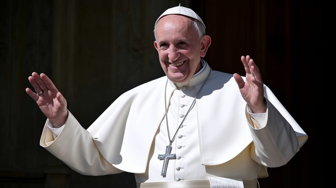 Pope Francis in Heavenly Bliss with God