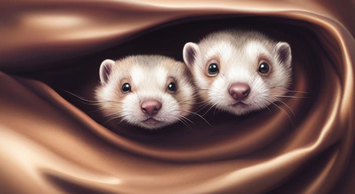 Photorealistic Ferret Peek