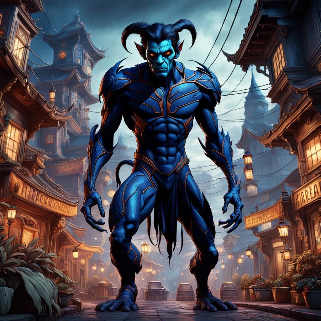 Detailed Matte Painting of a Fresno Nightcrawler