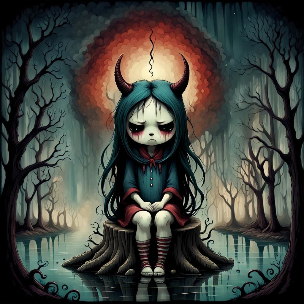 Adorable Devilish Gloom Inspired by Surrealism