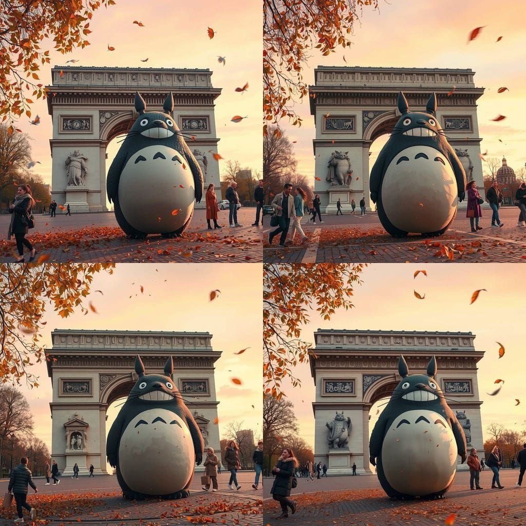 Totoro in Parisian Splendor