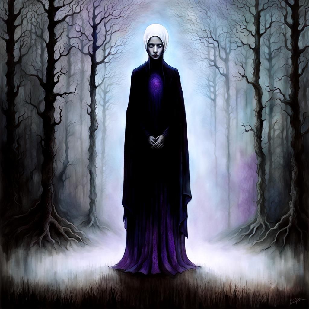 Horrifying Dystopian Portrait in Beksiński Style