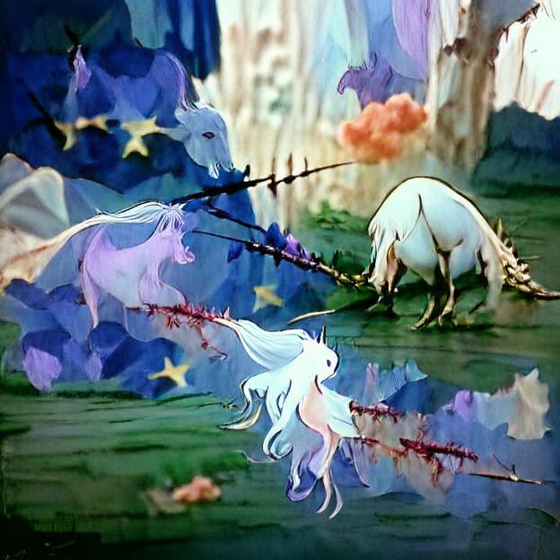 Majestic Unicorn in Forest