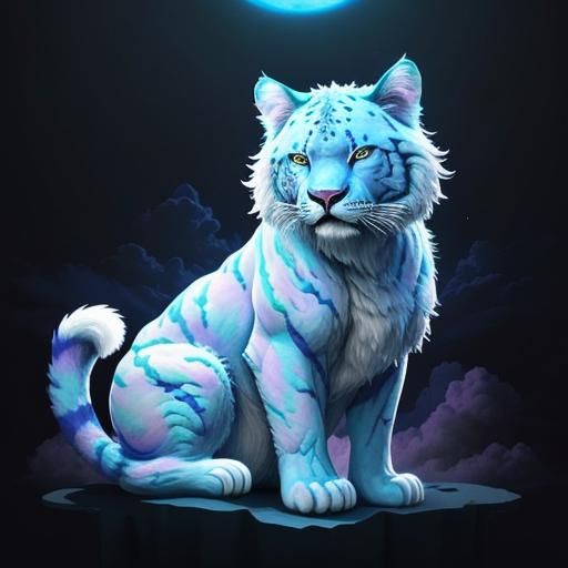 (THERE IS ALWAYS A BIG CAT MADE OF CLOUDS in this design.)(C...