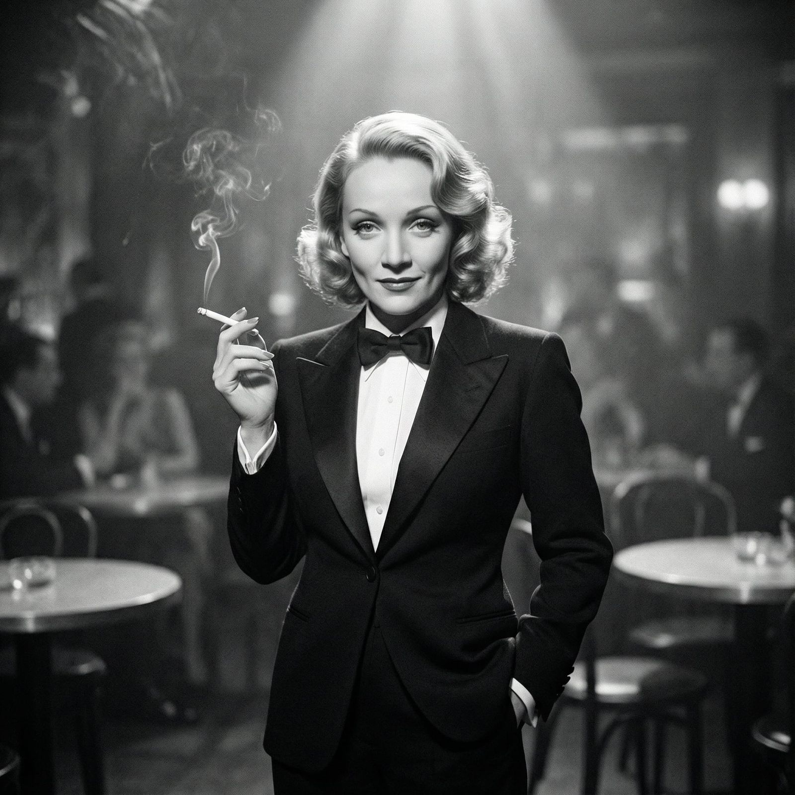 Marlene Dietrich in Tuxedo, Golden Age Hollywood Style
