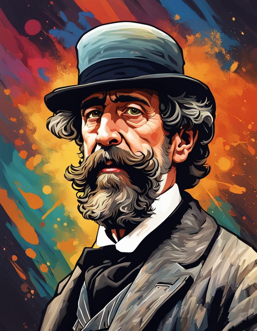 Hyperrealistic Portrait with Colorful Background