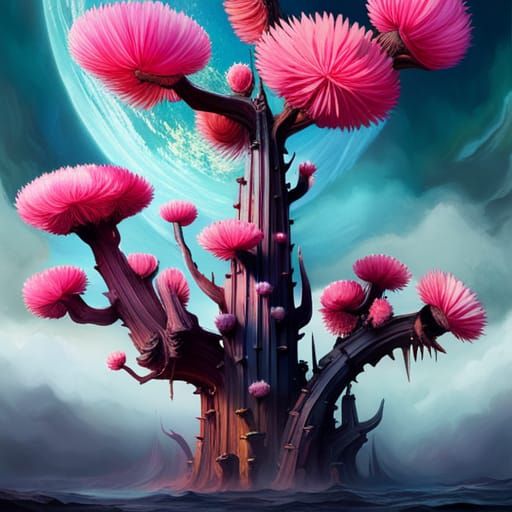 Fantasycore Cactus Clothes Mill: 8k Concept Art