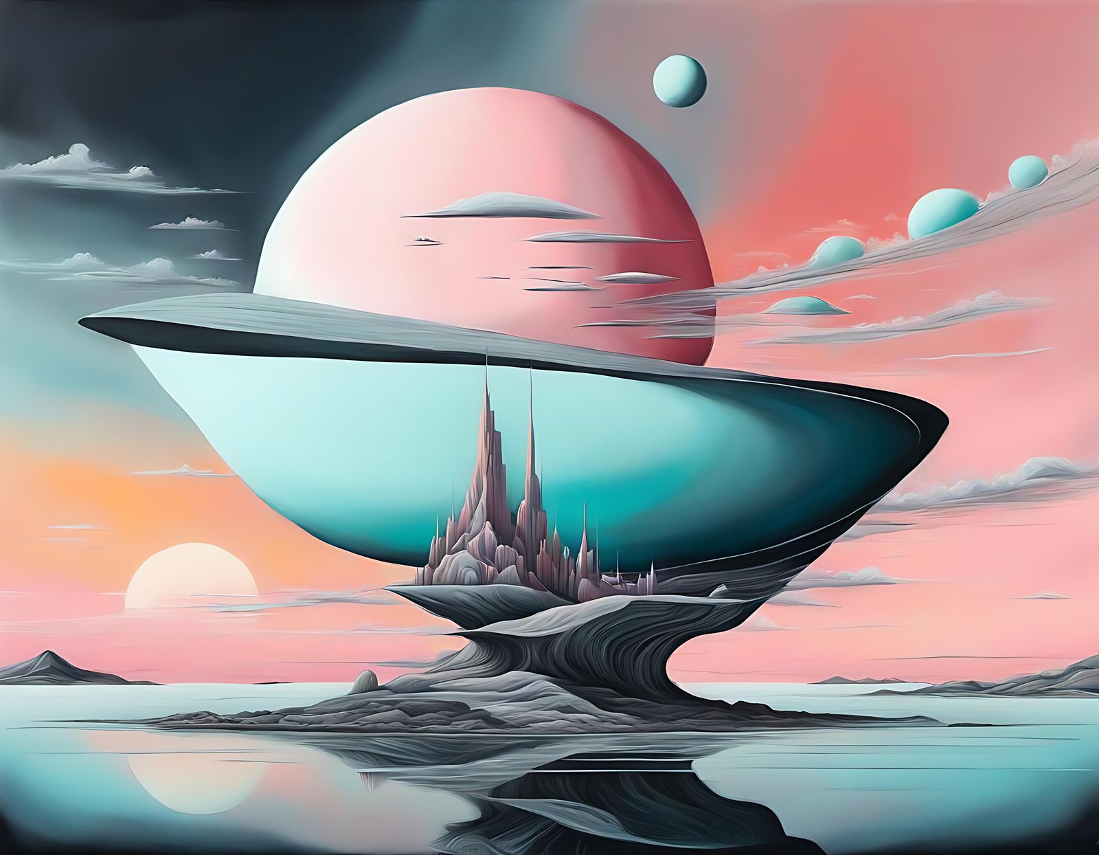 Extraordinary Surrealist Digital Art in Pastel and Ink