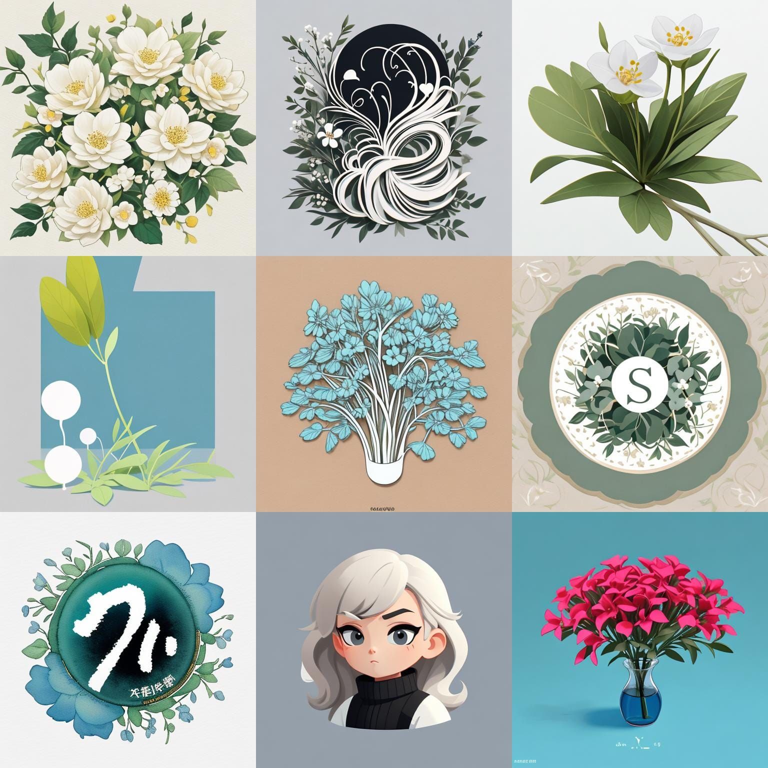 Minimalist Logo for Cider Brewery with Floral Accent