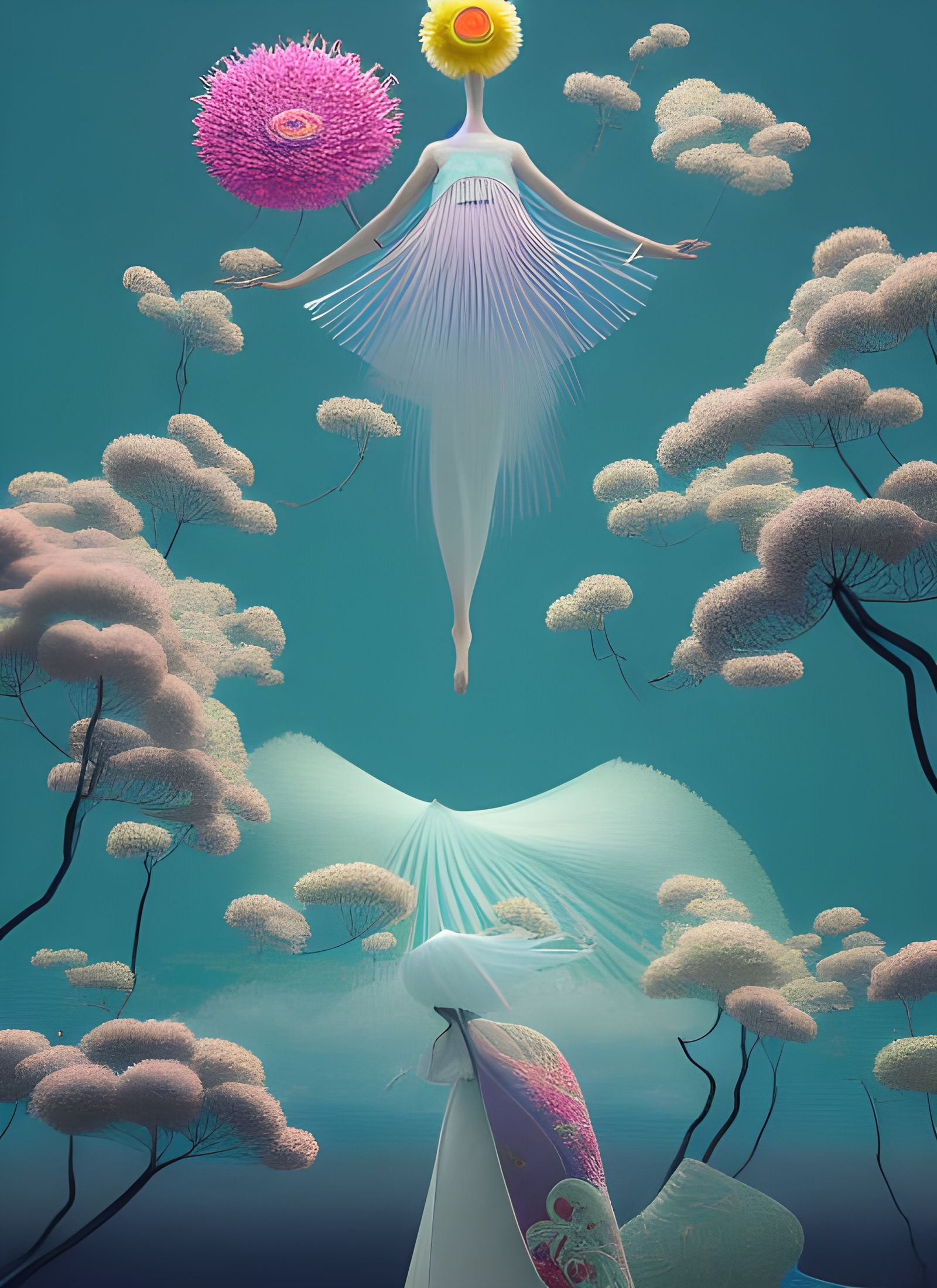 Ethereal Flowers in Dreamlike Hypertexture