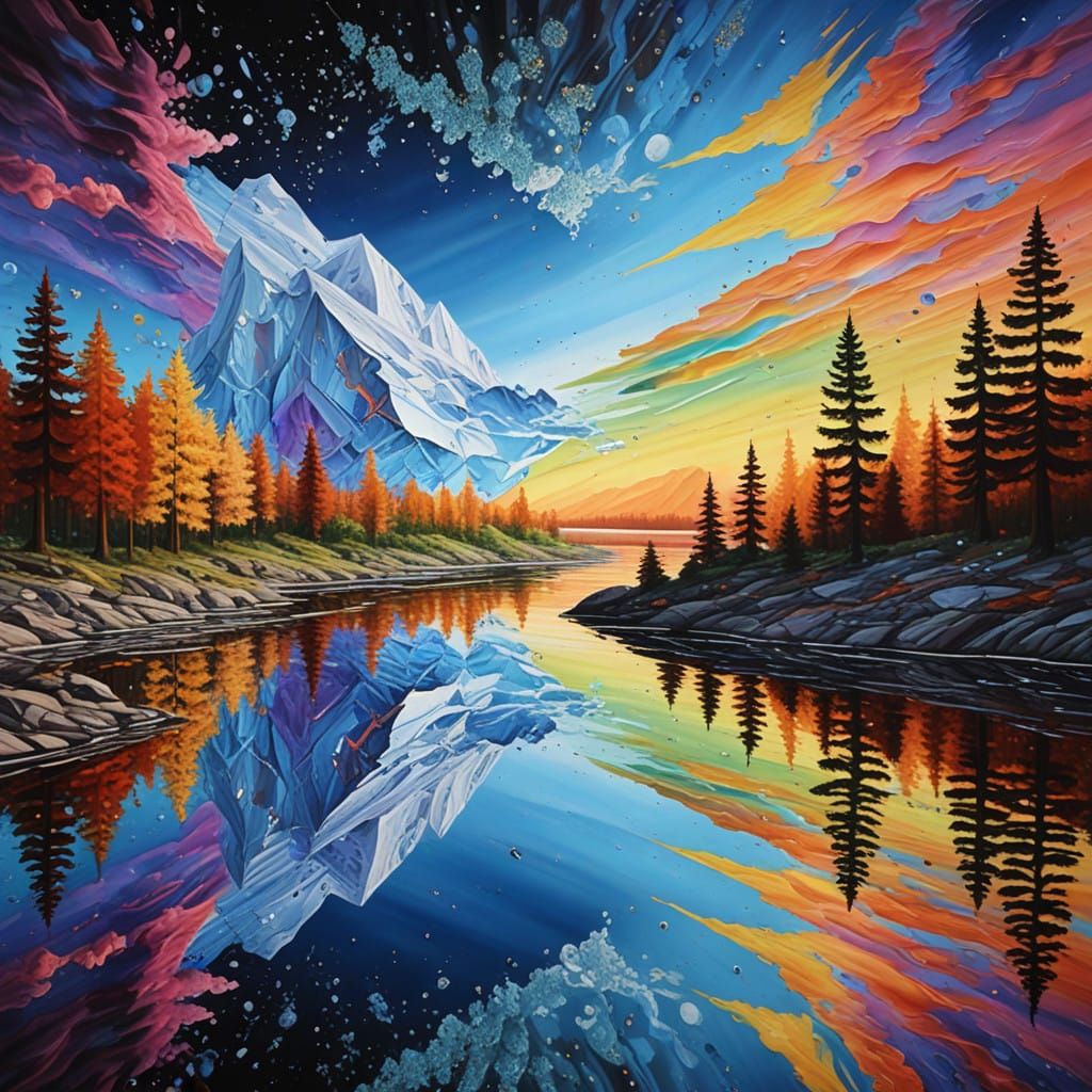 Surreal Metaphysical Realm in Hyperdetailed Acrylic Impasto