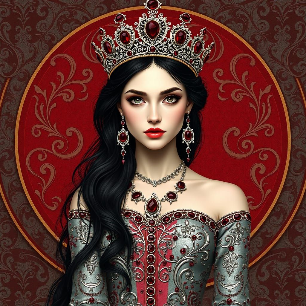 Regal Beauty in Opulent Renaissance Style
