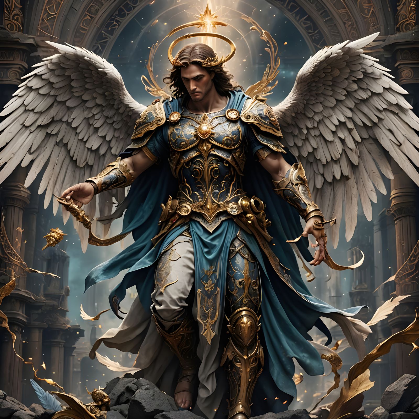 Angel Gabriel Tattoo: Detailed Matte Painting