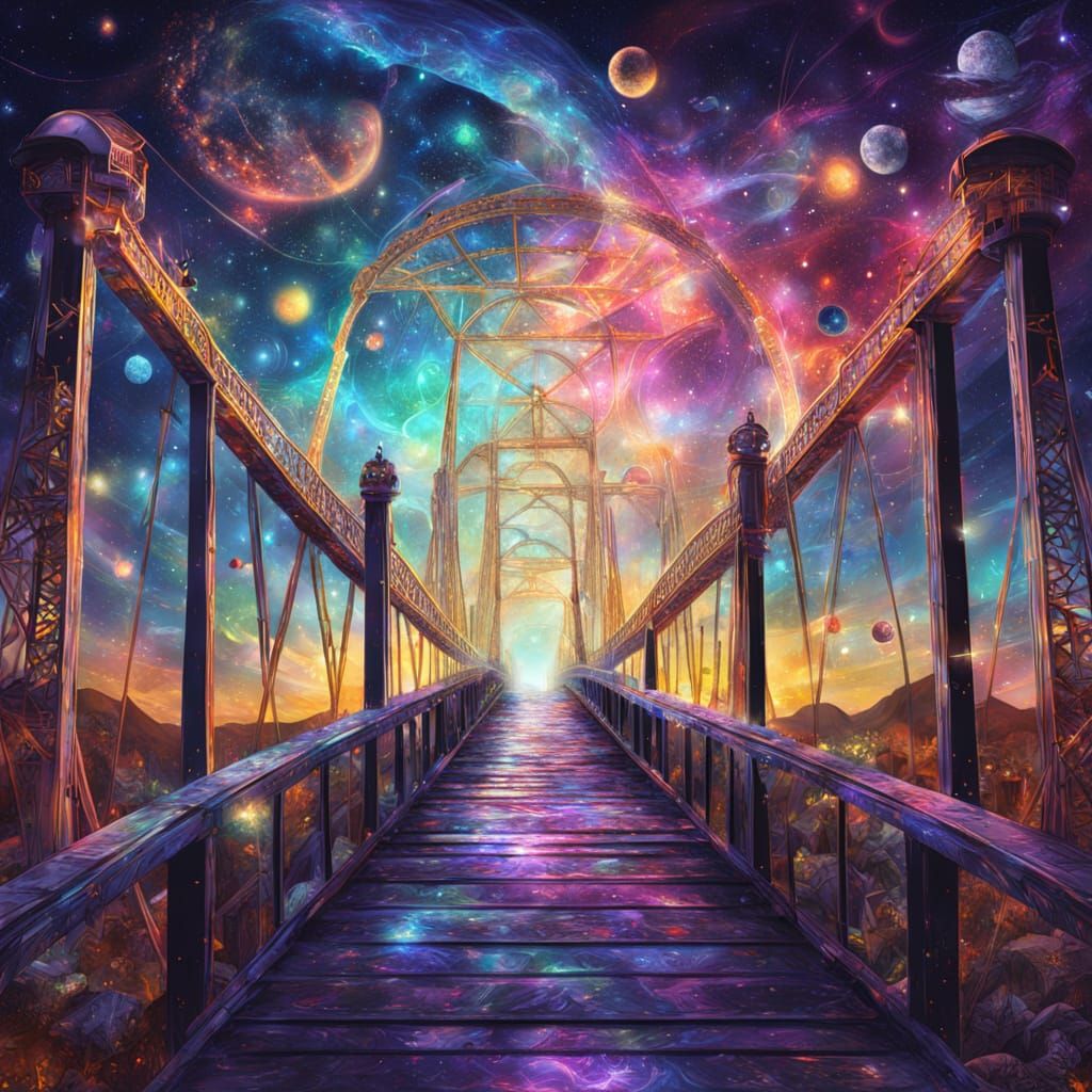 Cosmic Bridge in Holographic Aesthetic